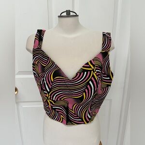 NWT Global Blacks crop top size large